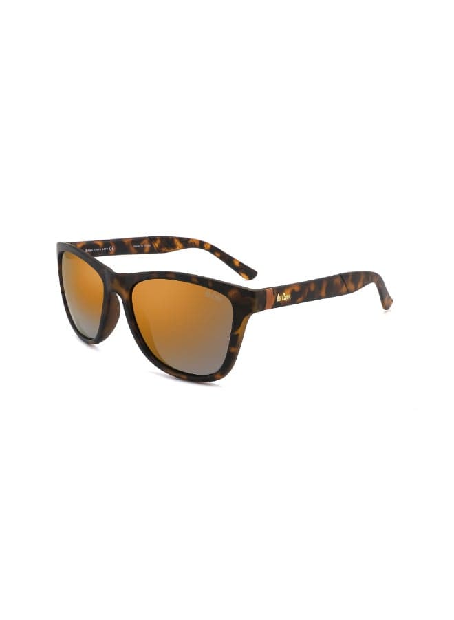 Unisex Polarized Sunglasses Demi Frame Blue Revo Lens - 55mm Lens - LC1039C02