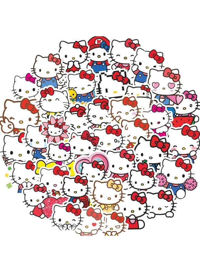 100 PCS Hello Kitty Collectible Creature Stickers, Durable Hello Kitty Graffiti Decals - Waterproof Cartoon Pack for Kids, Girls Boys and Teens Adults, Durable Vinyl Decals for Bikes Laptop Computer PC Guitar Skateboard Water Bottles Phone Motorcycle, Case, Car, Notebook, Journal, Aesthetic, Birthday Party Toys, as Gifts