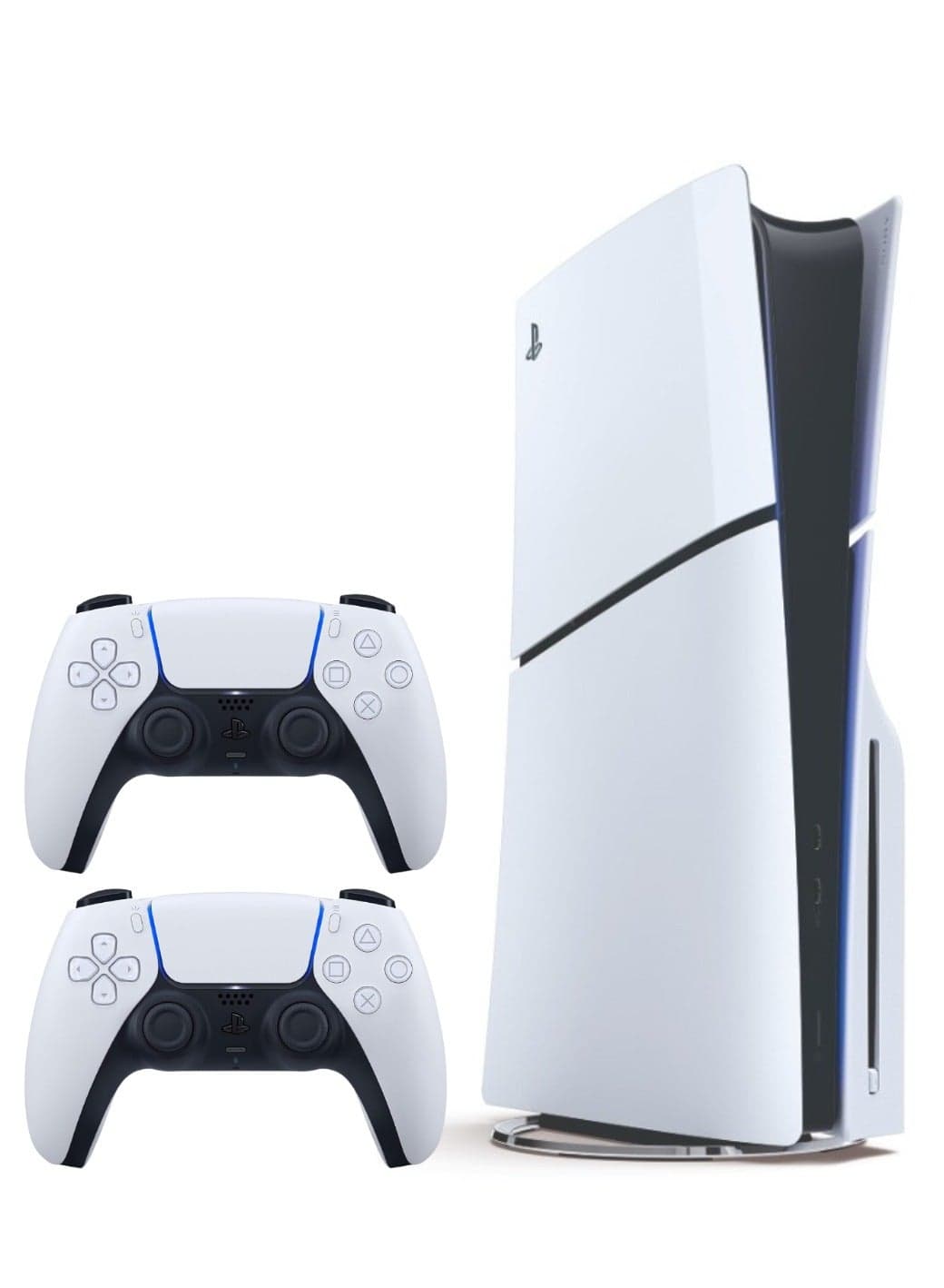 PlayStation 5 Disc Console (Slim) With Extra Wireless Controller - White