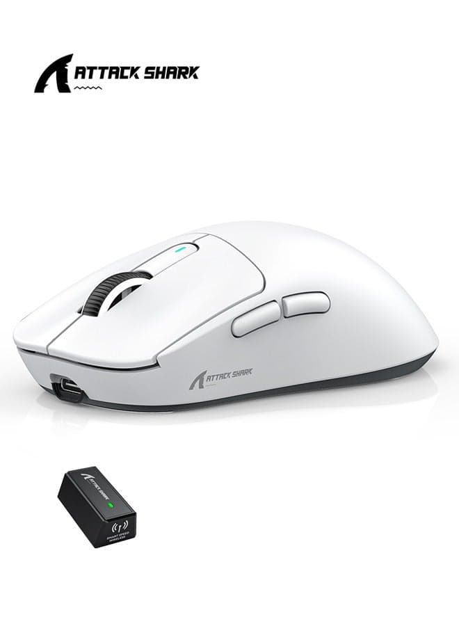 X3 PRO BT/2.4G Wireless/Wired Gaming Mouse, 4K/8K Hz Mouse, 49g Super Light, PixArt PAW3395 Gaming Sensor,6 Adjustable DPI up to 26000, 200 Hours Battery (White)