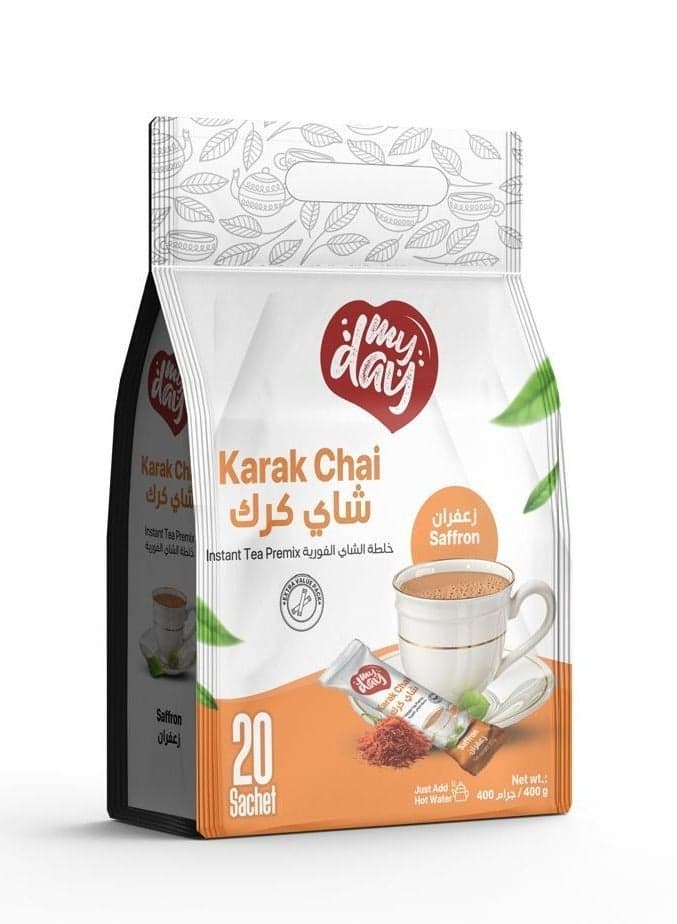 Karak Chai Saffron Instant Tea 400grams (Pack of 20)