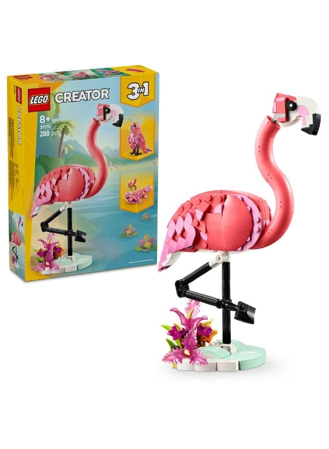 Creator 3in1 Wild Animals: Pink Flamingo Set 31170 (Age 8+, 288 Pieces)