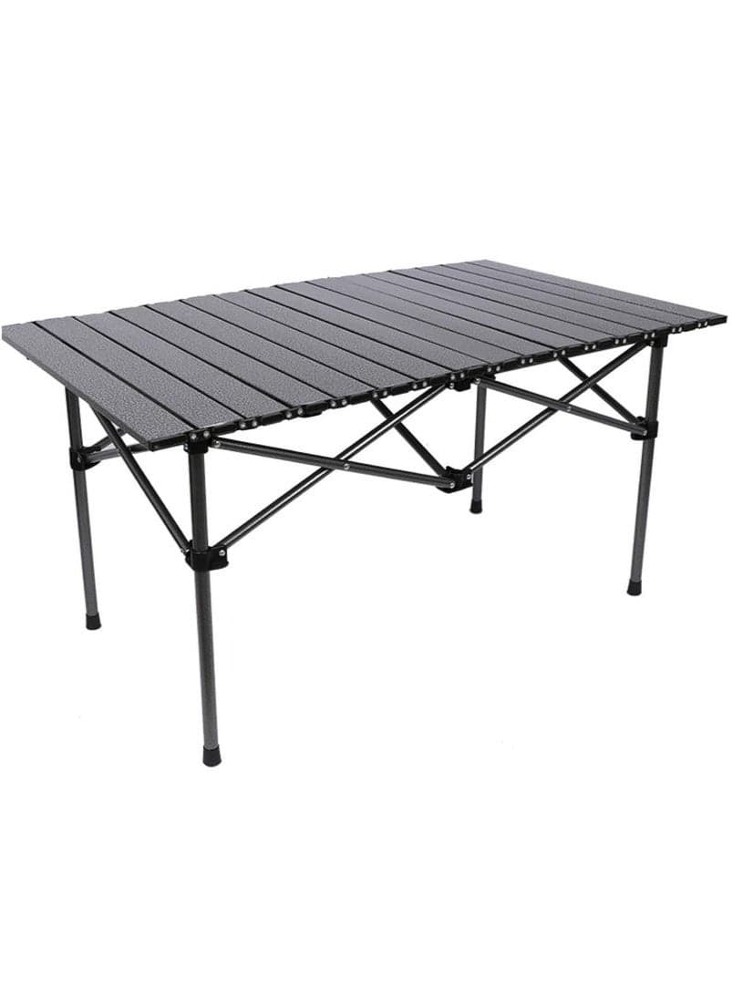 Foldable Camping Table, Outdoor Folding Table, Portable Family Outing Camping Picnic Table - Black Table (95*55*50cm)
