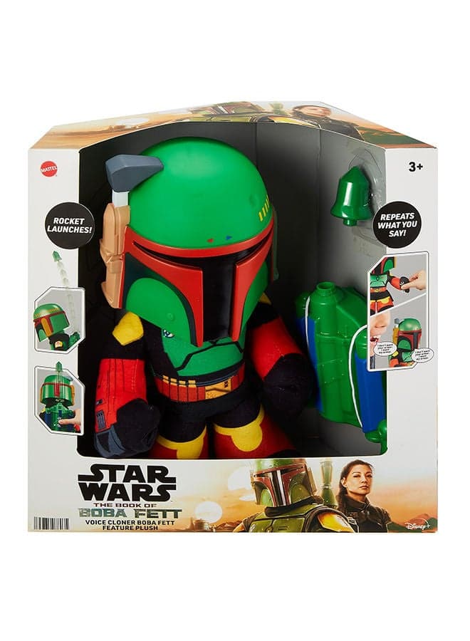 Star Wars Boba Fett Voice Cloner Feature Plush, Gift for Kids