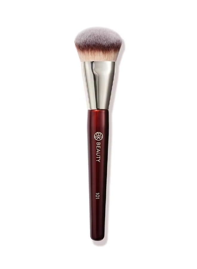 BK BEAUTY Brushes - 101 Contoured Foundation Brush - Foundation Makeup Brushes - Face Brush For Liquid Or Cream Foundations