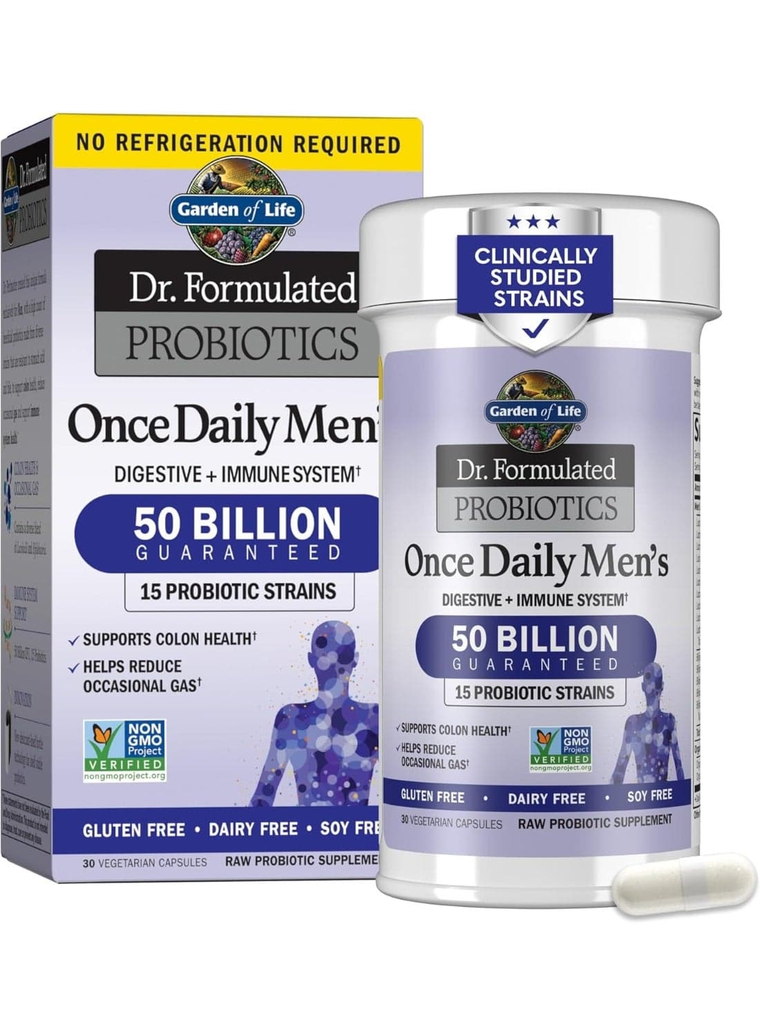 Dr. Formulated Probiotics, Once Daily Men's, 50 Billion, 30 Vegetarian Capsules