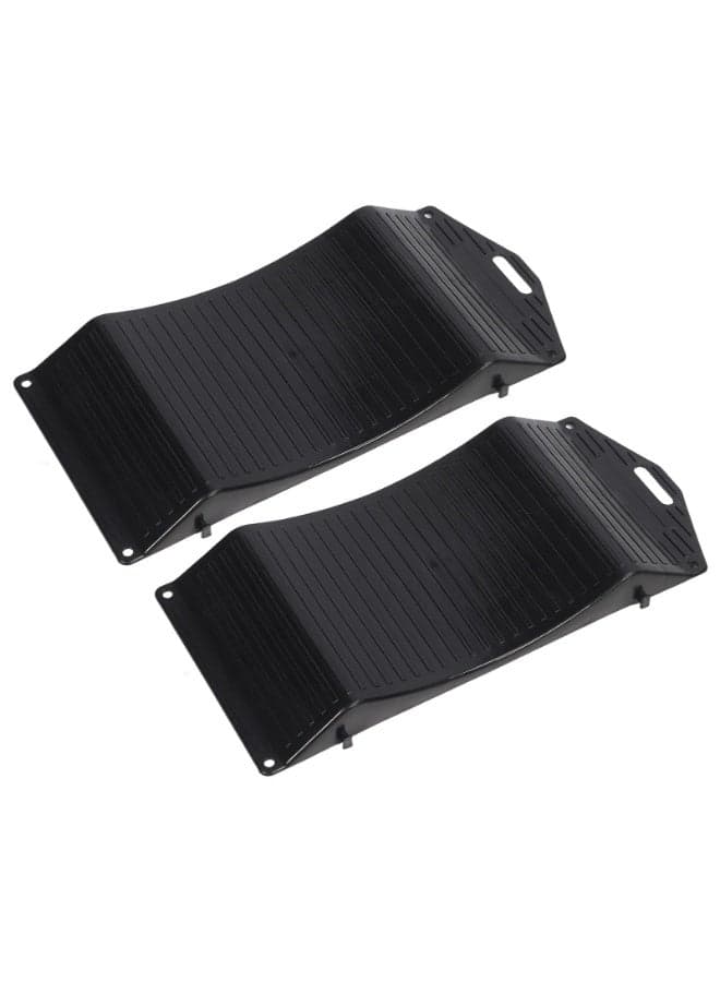 2PCS Wheels Tire Saver Ramps for Vehicles up to 10 Tons, Slip Design Car Tire Wheel Ramps for Truck SUV RV Trailer Camper, for Flat Spot Flat Tire Prevention(18PL)