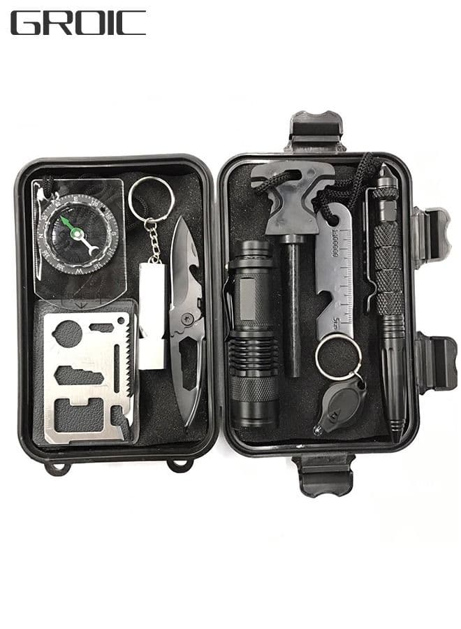 Professional Survival Kit Gear Equipment Tools Supplies for SOS Emergency Tactical Hiking Hunting Disaster Camping Adventures