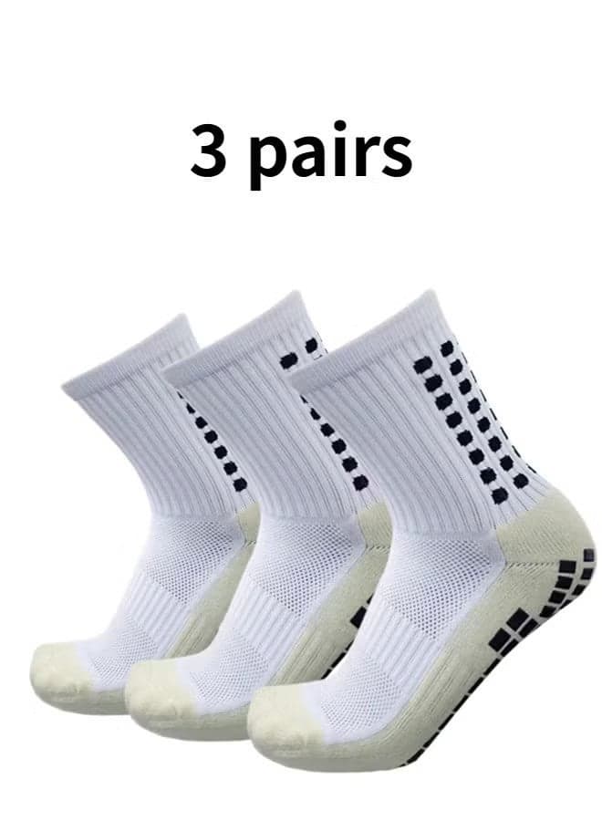 3 Pairs Football Anti Slip Socks Gel Socks For Men non slip Soccer socks For Football Basketball Yoga