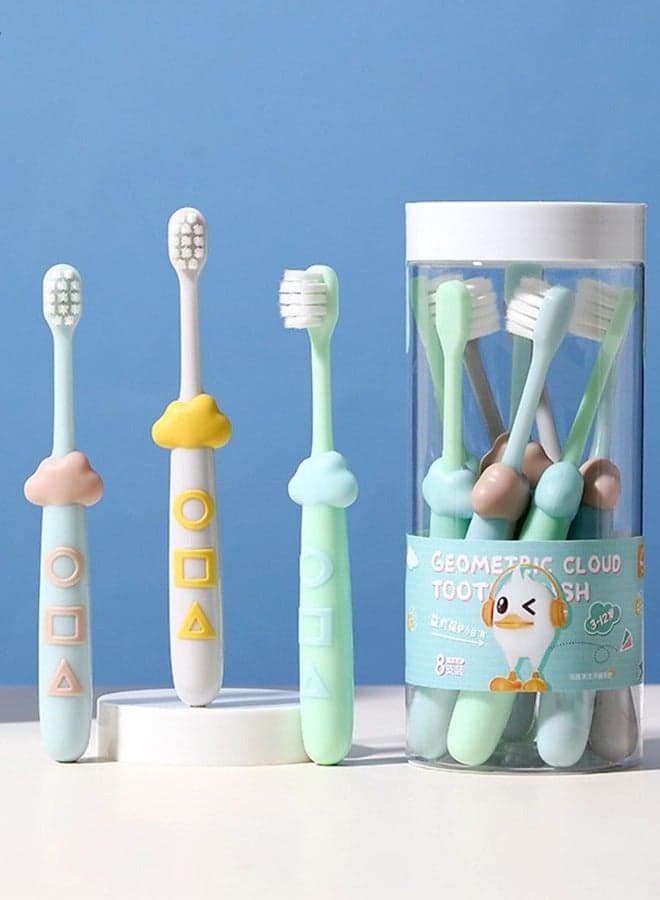 Children's Toothbrush 8-Pack, Soft Bristle Toothbrush Suitable For Children Aged 2-12, Cute Multi-Color Boy And Girl Ttoothbrushes, Clean Children's Teeth, Bristles Are Not Easy To Fall Off