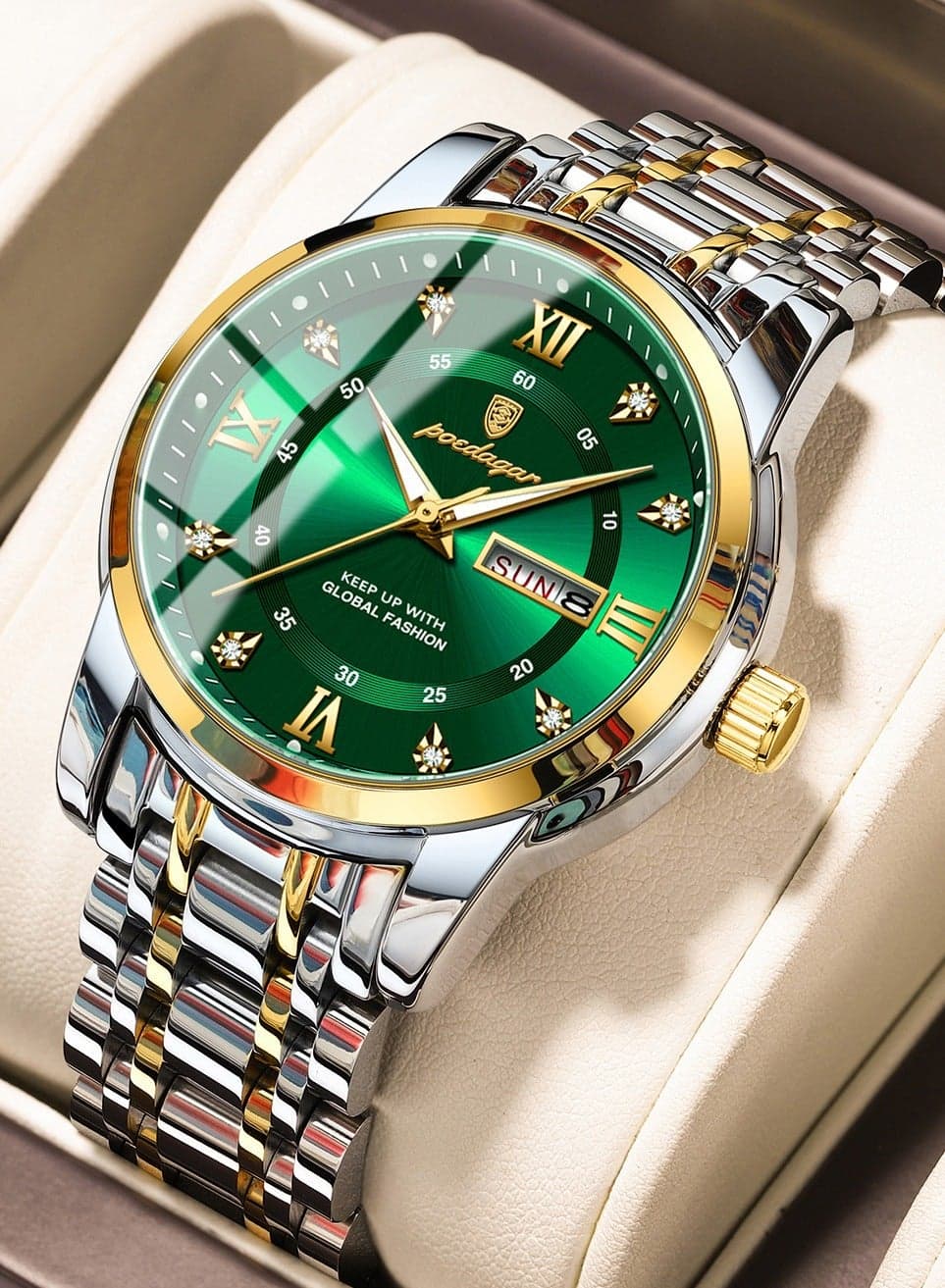 Watches for Men ,Waterproof Luminous Men's Watch Quartz-Case 41mm