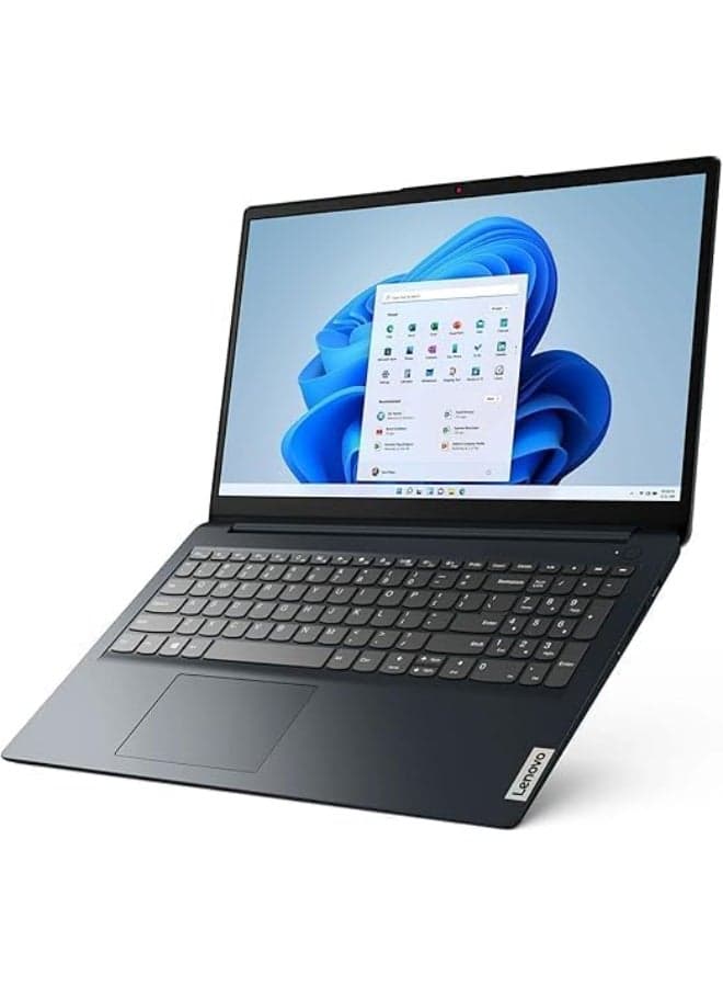 IdeaPad 1 Laptop With 15.6-Inch Full HD Display, Celeron N4500 Processor/8GB RAM/512GB SSD/Intel UHD Graphics/Windows 11 Pro English/Arabic Abyss Blue