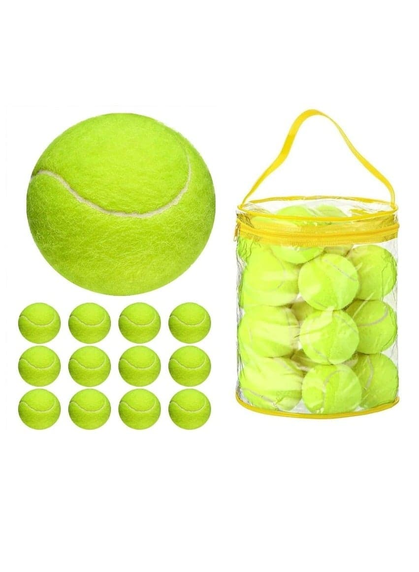 12 Pack Tennis Balls, Advanced Pressure Training Tennis Balls Practice Balls Tennis Balls for Dogs, Tennis with Bag for Transport, Beginner Exercise Training Ball