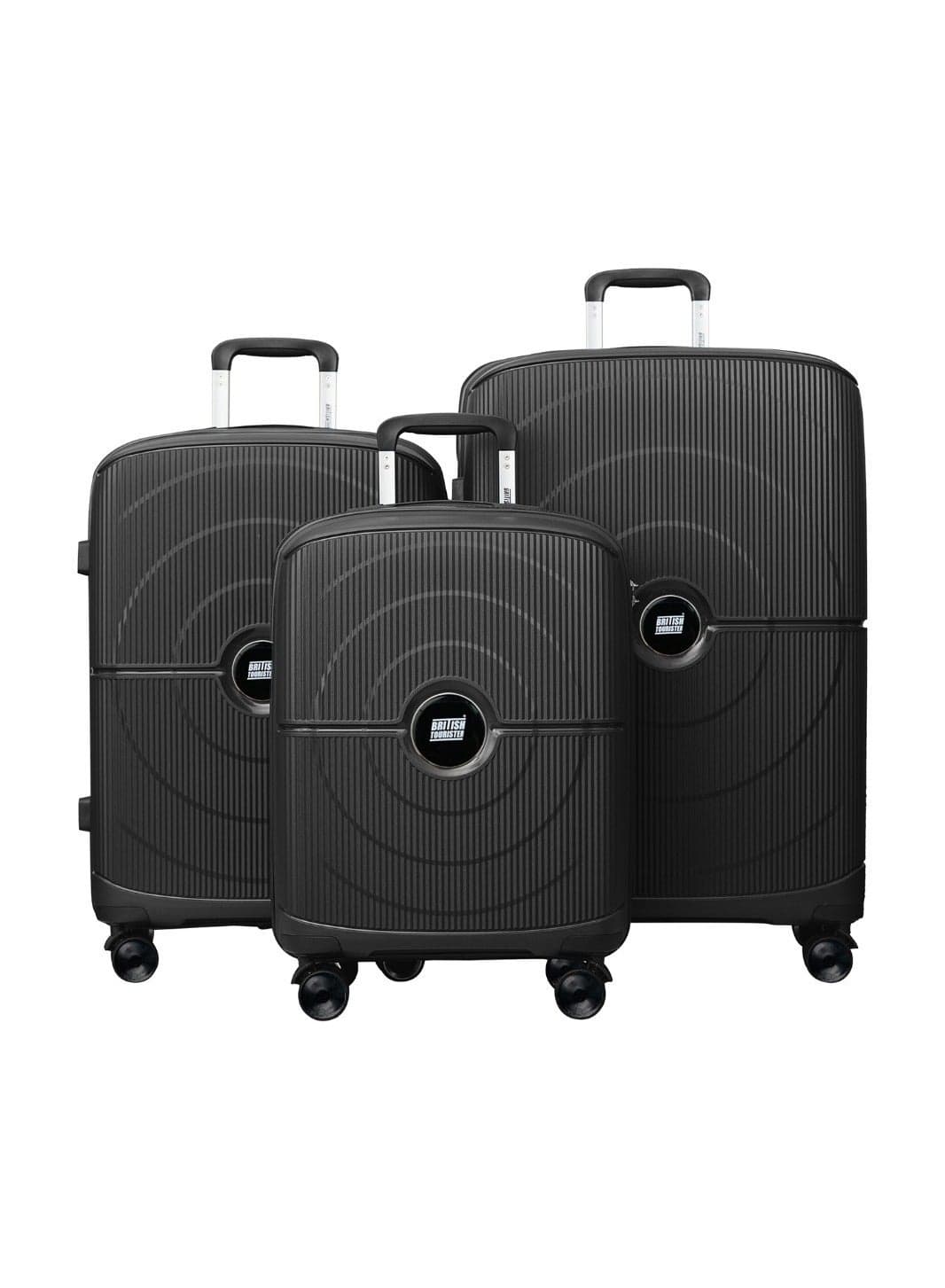 Polypropylene Hardshell Luggage Set 3-Piece Spinner – TSA Approved Lock |Lightweight & Durable 20/24/28 Inch (Small, Medium, Large) – Black