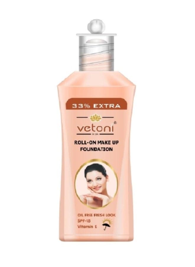 Vetoni Roll-On Make Up Foundation- SPF 15 & Vitamin E - 80ML