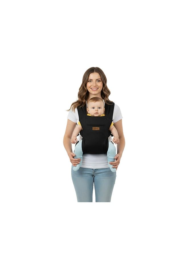 ZAVII 2-in-1 Convertible Baby Carrier for Newborns to Toddlers, Extra Soft&Ergonomic Baby Wrap with Head Support, Detachable Privacy Hood&Saliva Bib, Lightweight, Adjustable Hip Carrier, 7–26 lbs, 3–12 kg