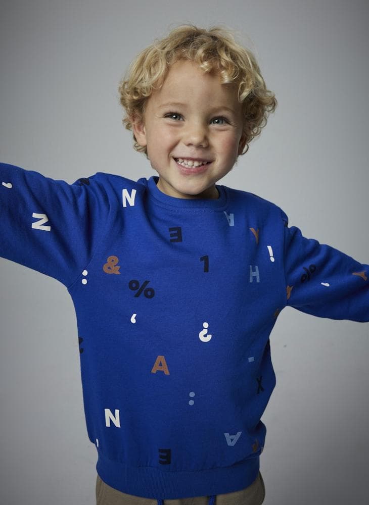 Kids Printed Crew Neck Sweatshirt
