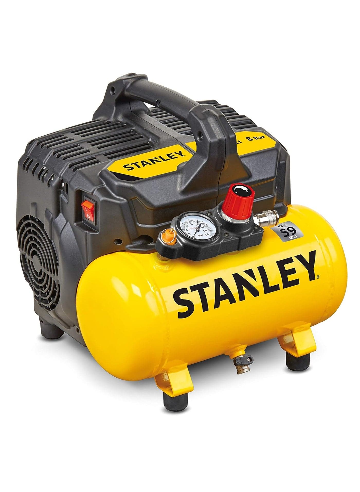 STANLEY Silent Air Compressor, 6L Tank, 750W Power, Ultra-Quiet 59dB, Portable, DST100/8/6