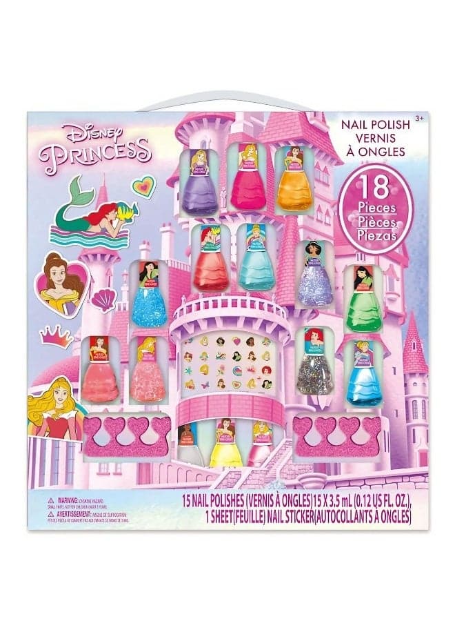 Disney Princess Nail Polish Set (3.5 Ml Each, Pack Of 15)