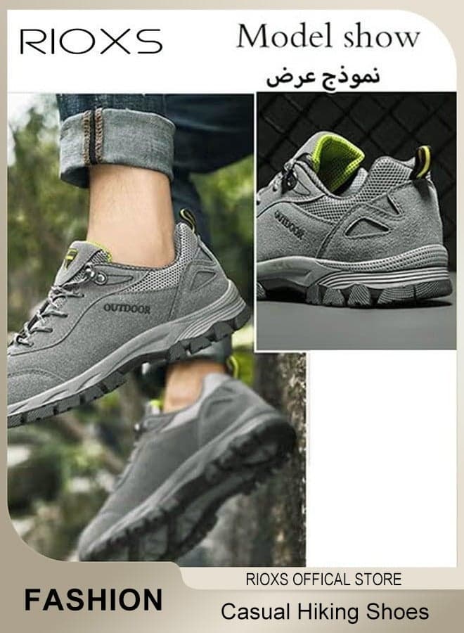 Men's Trainers,Breathable Sports Shoes,Low-Top Trainers Trail Running Shoe For Men,Youth Outdoor Travel Hiking Shoes,Anti Slip Waterproof Trekking Sneakers,Comfy Athletic Shoes For Fitness Walking Jogging, Mens Athlesiure Trainers