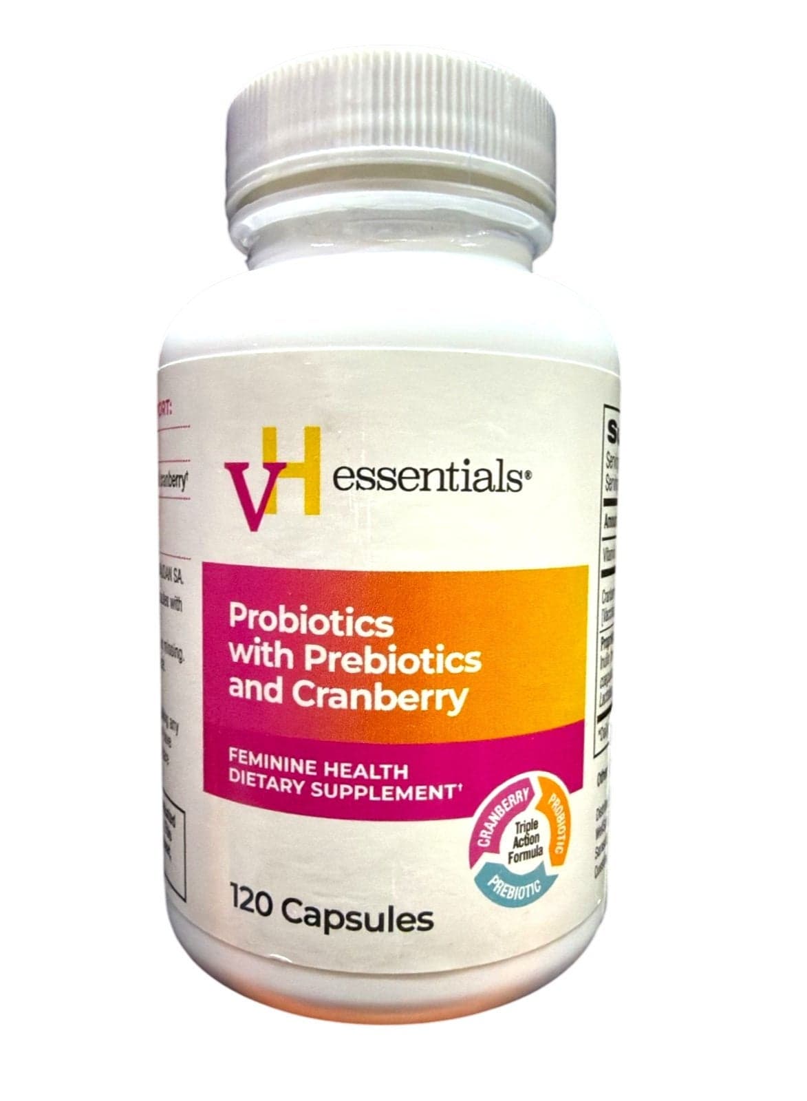 Probiotics with Prebiotics and Cranberry 120 Capsules Packaging may vary