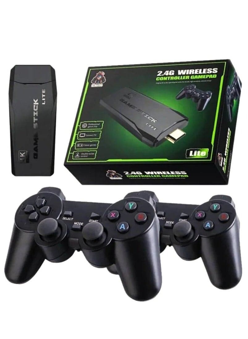 Console Game 4K HD Video Game Console – 64GB Classic Retro Game Stick with 2.4G Dual Wireless Controllers | 10,000+ Built-in Games | Plug & Play TV Game Console