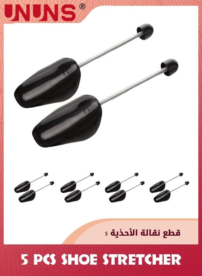 Shoe Stretcher,5 Pairs Adjustable Length Men Shoe Tree,Plastic Shoe Tree For Men Size Plastic Practical Portable Shoe Support With Tension Spring Coil