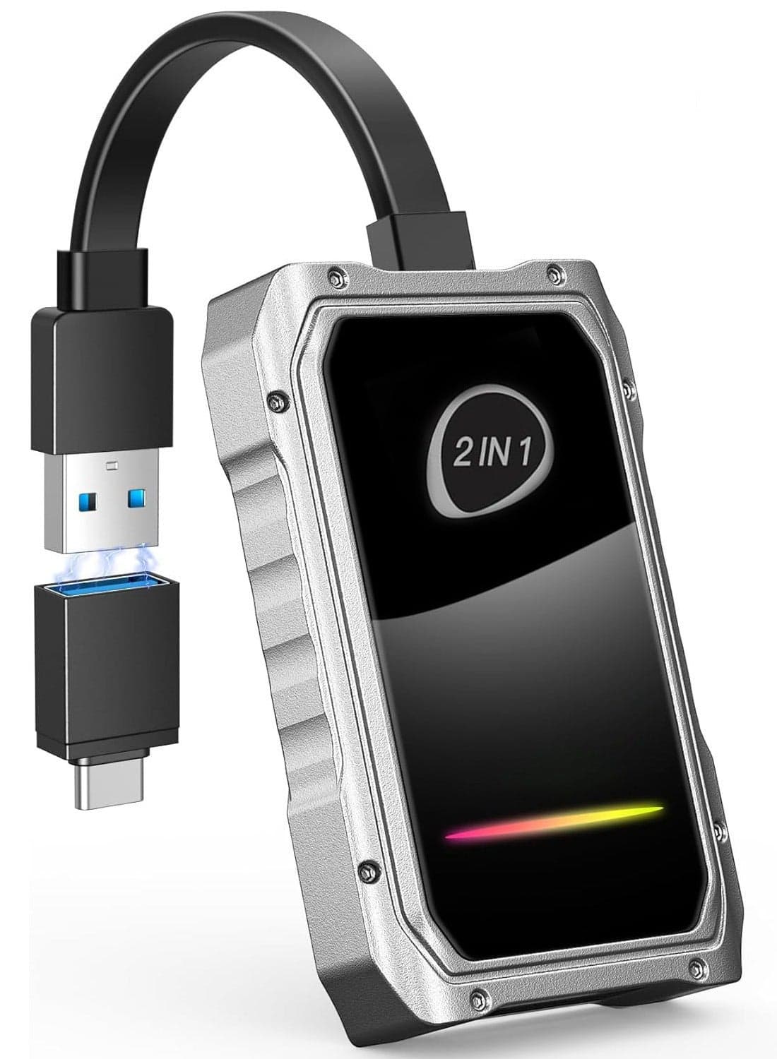 Wireless Carplay Adapter,2 in 1 Smart CarPlay Adapte For iPhone/Android, 5G WiFi & 5.4 Bluetooth CarPlay Dongle with RGB Light, Seamless Carplay , Cars from 2017