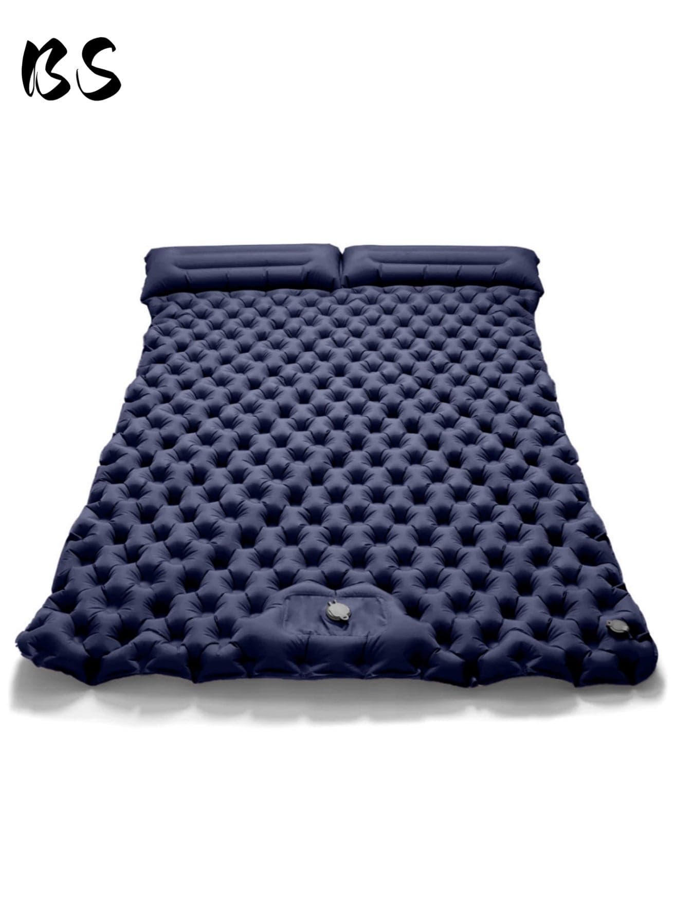 Double camping sleeping mat | Ultralight camping mat | With pillow | Built-in foot pump | Inflatable sleeping mat |camping bed、camping mattress、camping mat、sleeping pad| Lightweight and portable | Suitable for camping | Backpacking | Hiking | Tent camping.