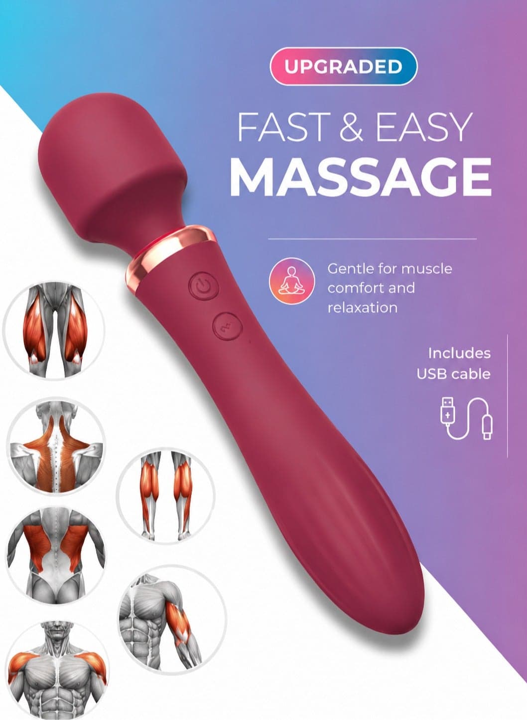 Rechargeable Handheld Body Massager