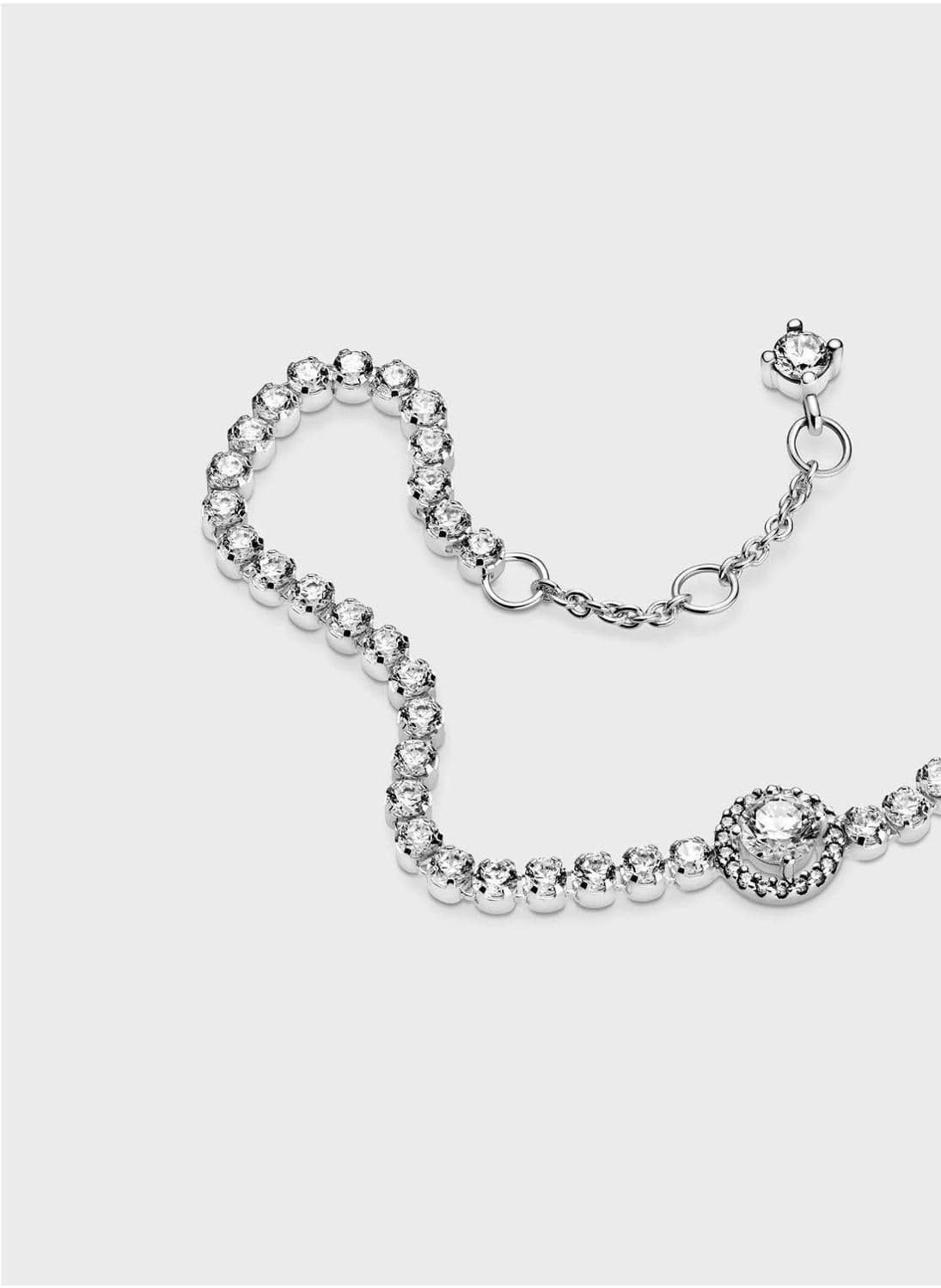 Sparkling Halo Tennis Bracelet