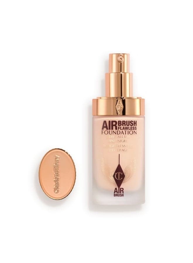 Charlotte Tilbury Airbrush Flawless Foundation – 30ml (3 Cool) | Full Coverage, Long-Lasting Matte Finish | Hydrating & Lightweight Formula for Smooth, Poreless Skin