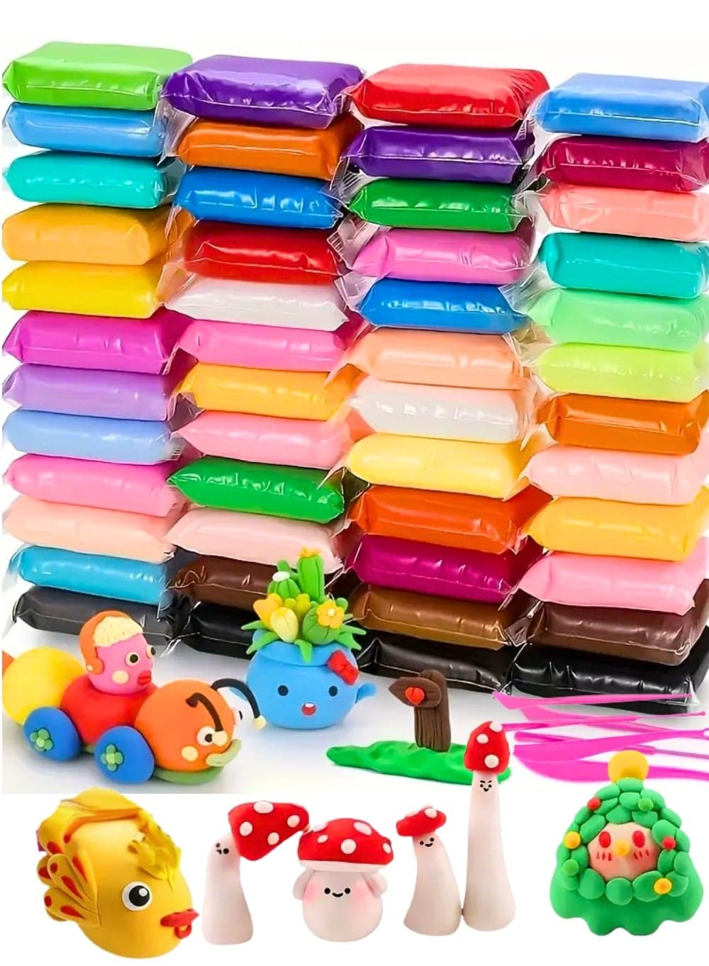 Magic Clay - Air Dry Clay 36 Colors, Modeling Clay for Kids with Tools, Soft & Ultra Light, Toys Gifts for Age 3 4 5 6 7 8+ Years Old Boys Girls Kids