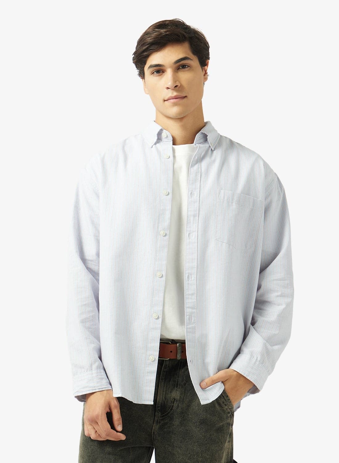 Linen Blend Casual Long Sleeve Shirt