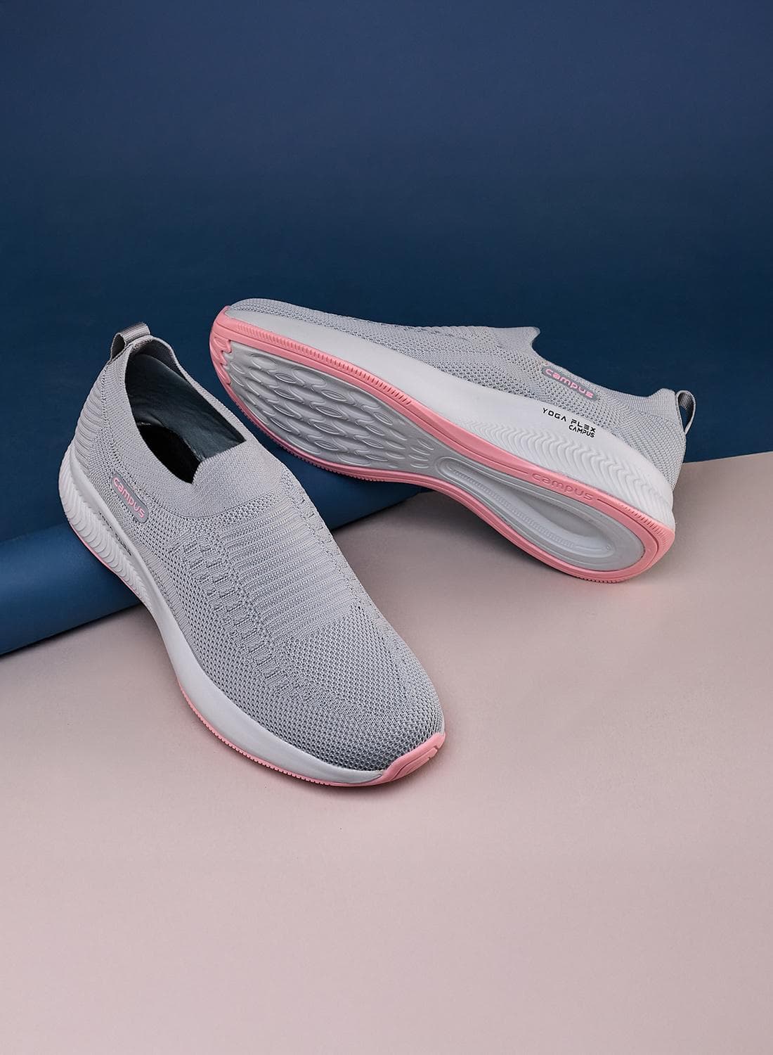 Women's Grey Slip On Shoes - Lightweight Shoes, Minimalist Designed for Elegance