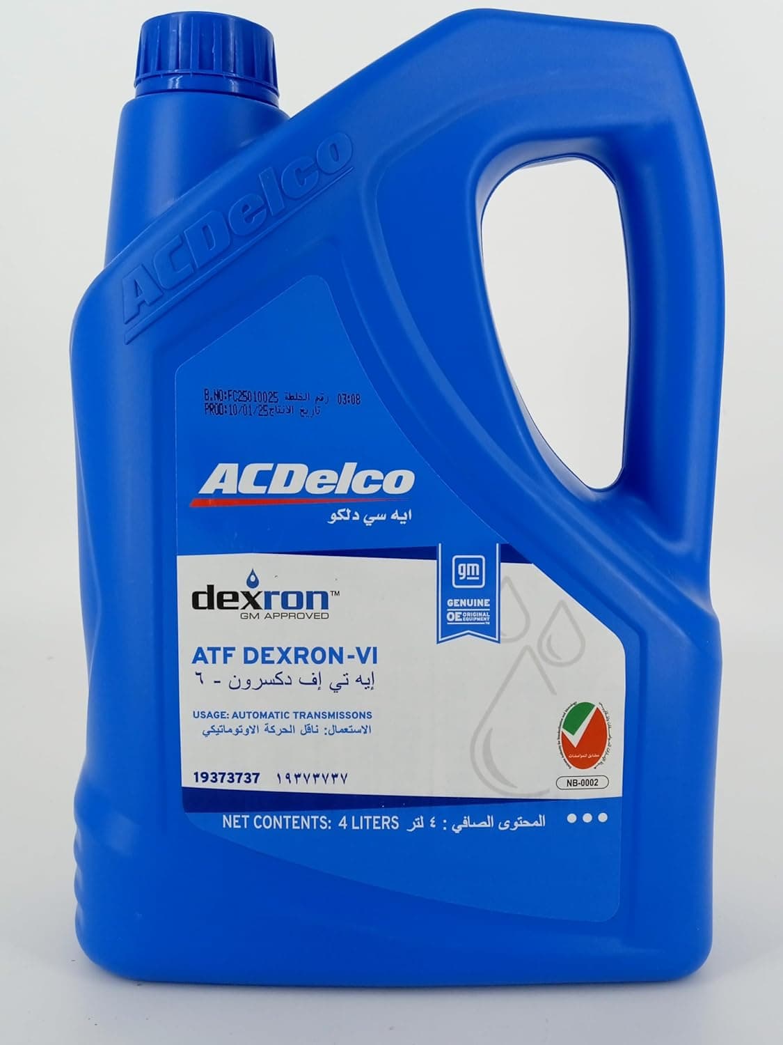 Genuine ACDelco DEXRON-VI Automatic Transmission Fluid - 4 Liters
