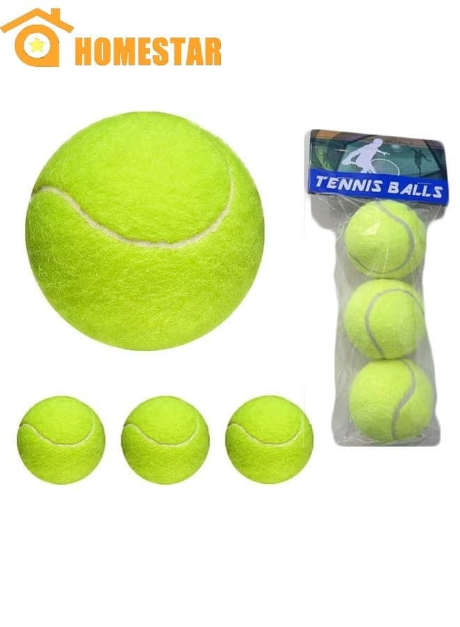 Tennis Balls 3 Pack, Training Tennis Balls, Playing Ball for Pets, Cats, Dogs, Sports Practice Tennis Balls for Beginners