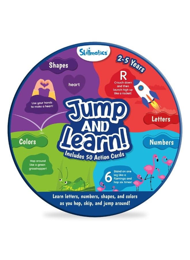 Flash Cards for Toddlers - Jump & Learn Letters, Numbers, Shapes & Colours, Preschool Learning, Travel Toys, Gifts for Kids Ages 2, 3, 4, 5