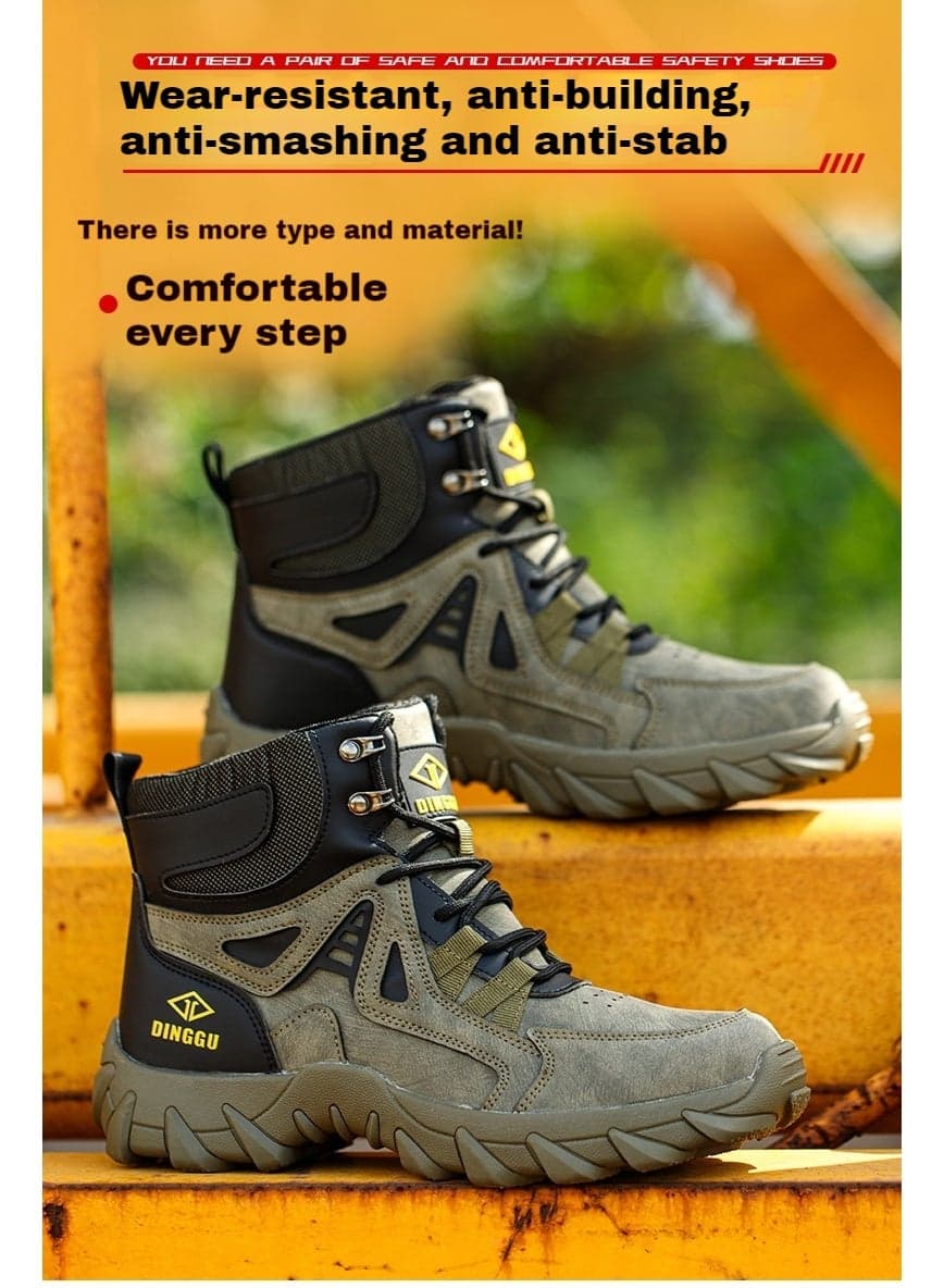 Steel Toe Shoes for Men Lightweight Safety Shoes Comfortable Puncture Proof Slip On Indestructible Work Shoes and Fashion Sneakers.