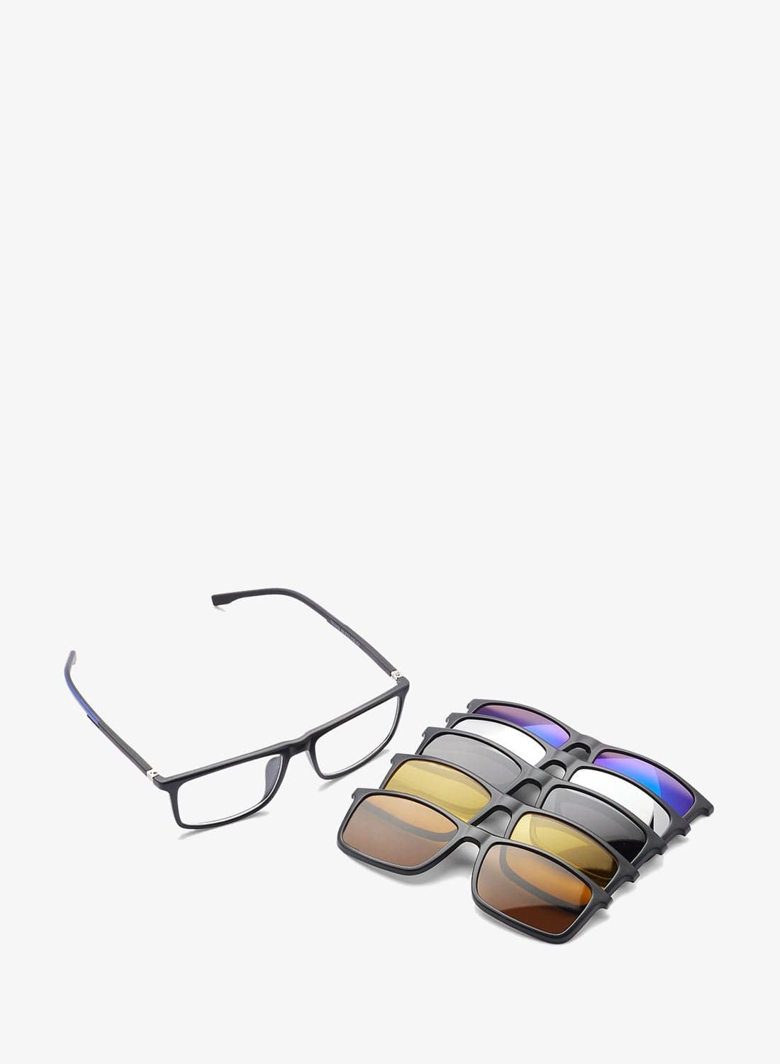 6-in-1 Magnetic Clip-On Sunglasses Set with Polarized Lenses