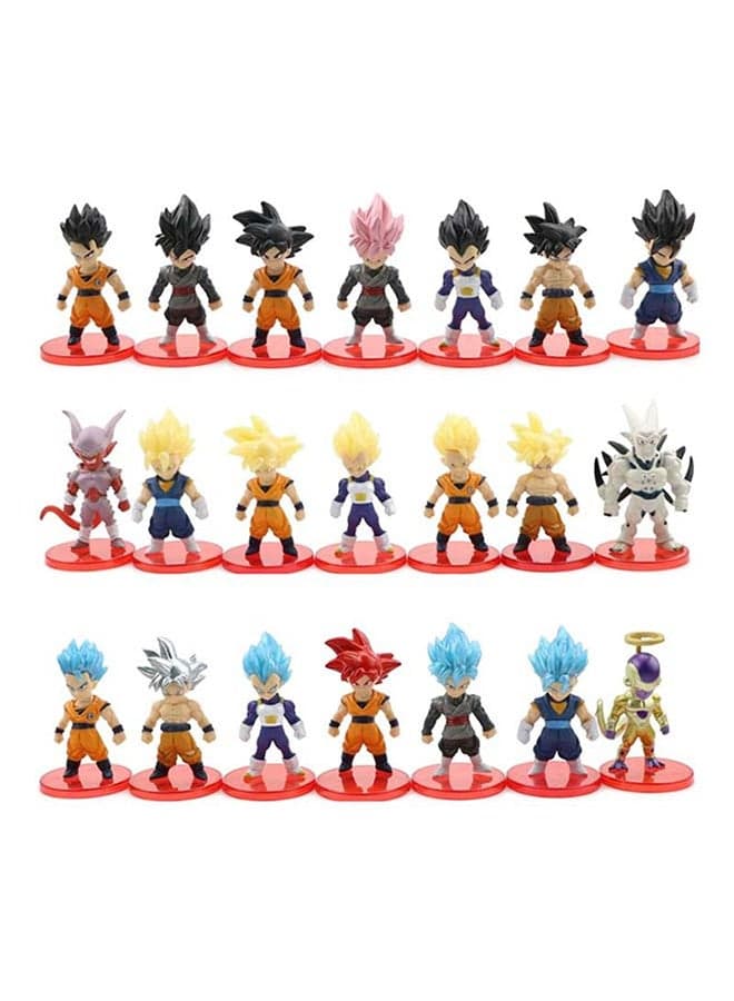 21-Piece Dragon Ball Z Anime Action Figure Toy Set Multicolored 3+ Years 20x5x7cm