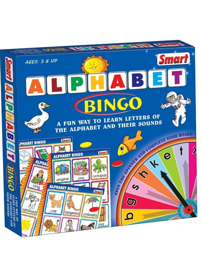 Creative’s Smart Alphabet Bingo – Educational Board Game for Kids | Fun Way to Learn Alphabet Letters & Sounds | Preschool Learning Toy for Early Reading & Phonics Development | Ages 3 & Up