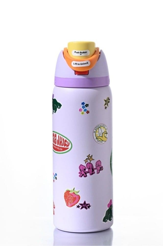 Insulated Stainless Steel Water Bottle With Straw For Sports Travel And School BPA Free Sports Water Bottle(32OZ)