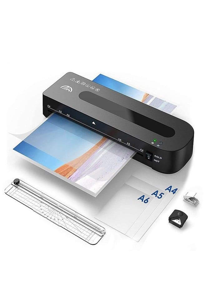 A4 Laminator Machine 5 in 1 Thermal Laminatingr for Home Office School Use Quick Warm-Up Paper Trimmer Corner Rounder 30 Laminating Pouches