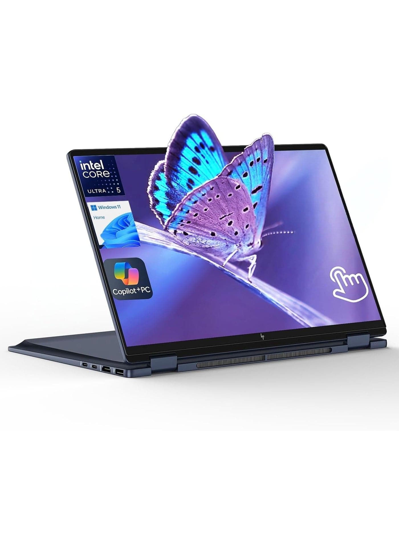 HP OmniBook X Flip 14-FM0013DX 2-in-1 Laptop, 14" WUXGA IPS Touchscreen, Intel Core Ultra 5 226V, 16GB RAM, 1TB SSD, Intel Arc 130V GPU, Thunderbolt 4, Windows 11 Home English Atmospheric Blue