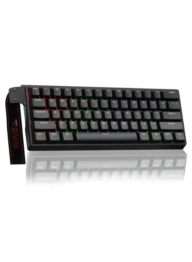 WIN60 HE 60% Gaming Keyboard,Mechanical Keyboard Wired, Magnetic Switch Hot Swappable, Adjustable Actuation Rapid Trigger Mode, 8000 Hz Polling Rate, RGB Small Keyboard 60 Percent Compact Design for PC