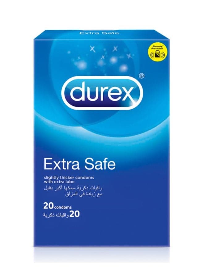 عبوة واقيات ذكرية إكسترا سيف من 20 قطعة