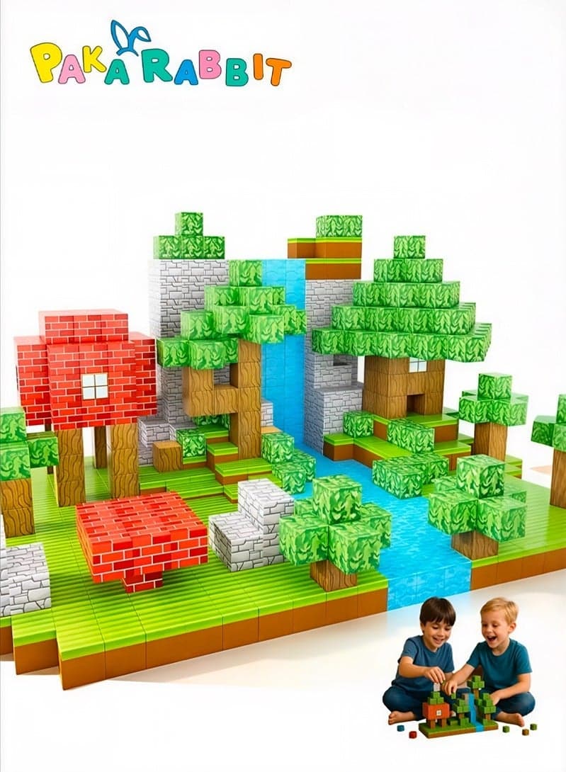 108PCS High-Strength Magnetic Building Blocks Set, Strong Magnet 2cm Cubes, STEM Educational Construction & Sensory Toy for Kids Ages 3+, Boys & Girls Gift & Classroom Learning Set