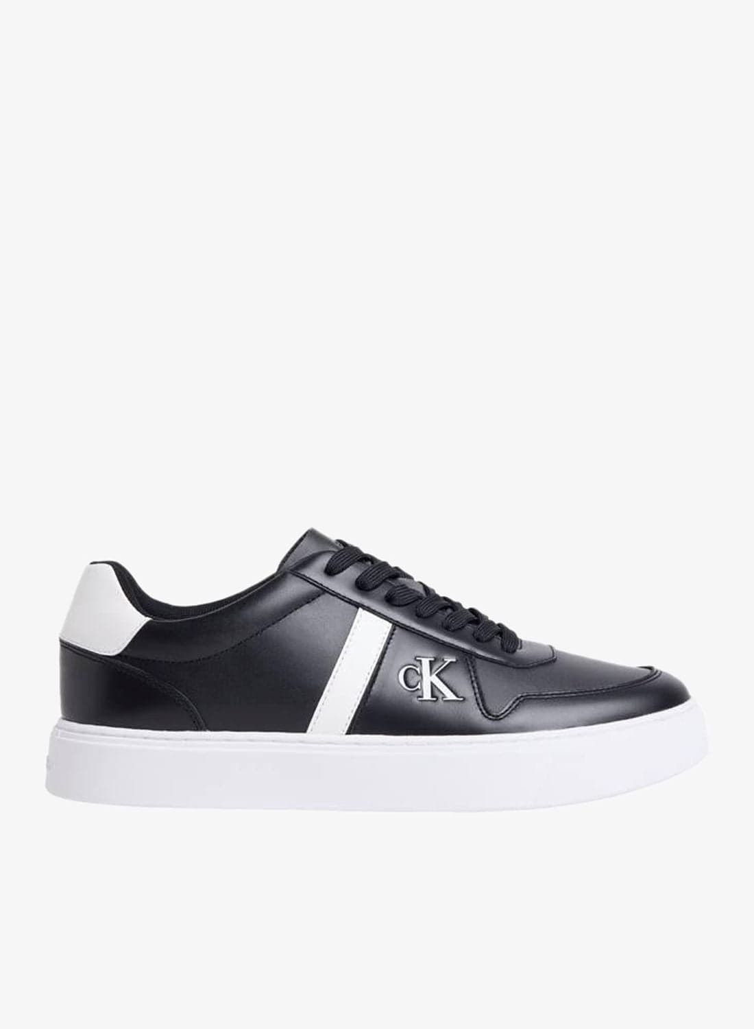 CK Baseline - Leather Signature Logo Trainers