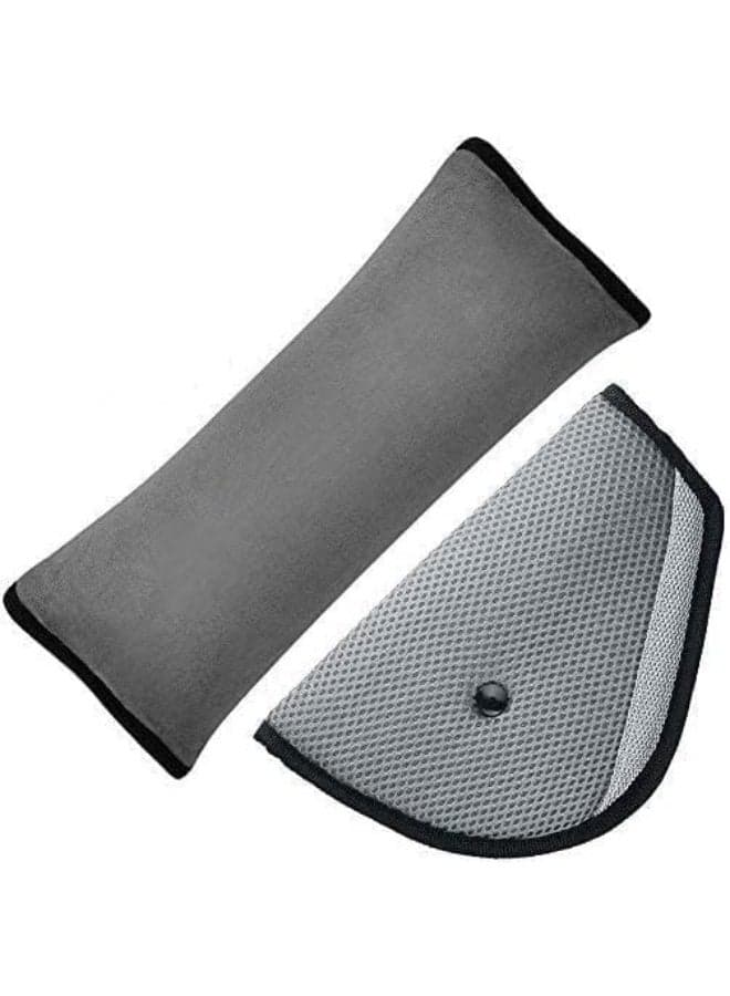2 Pcs Seat Belt Adjuster and Pillow with Clip for Kids Travel, Neck Support Headrest, Seatbelt Pillow Cover and Seatbelt Adjuster for Child, Car Seat Strap Cushion Pads for Baby Adult